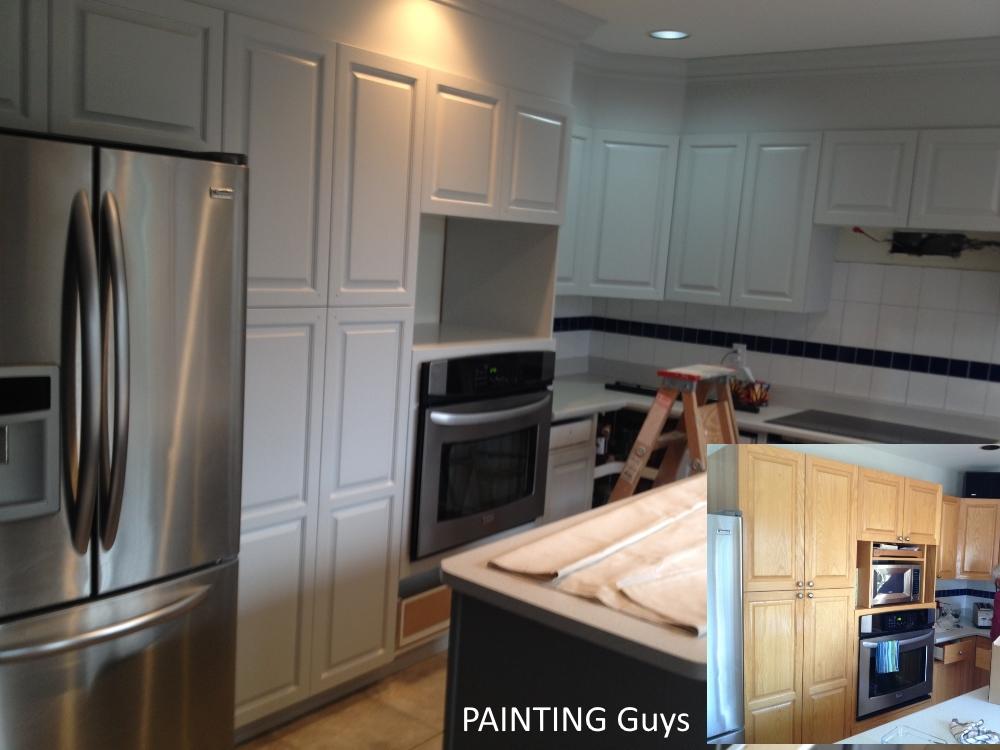 example of our painted oak kitchen cabinets