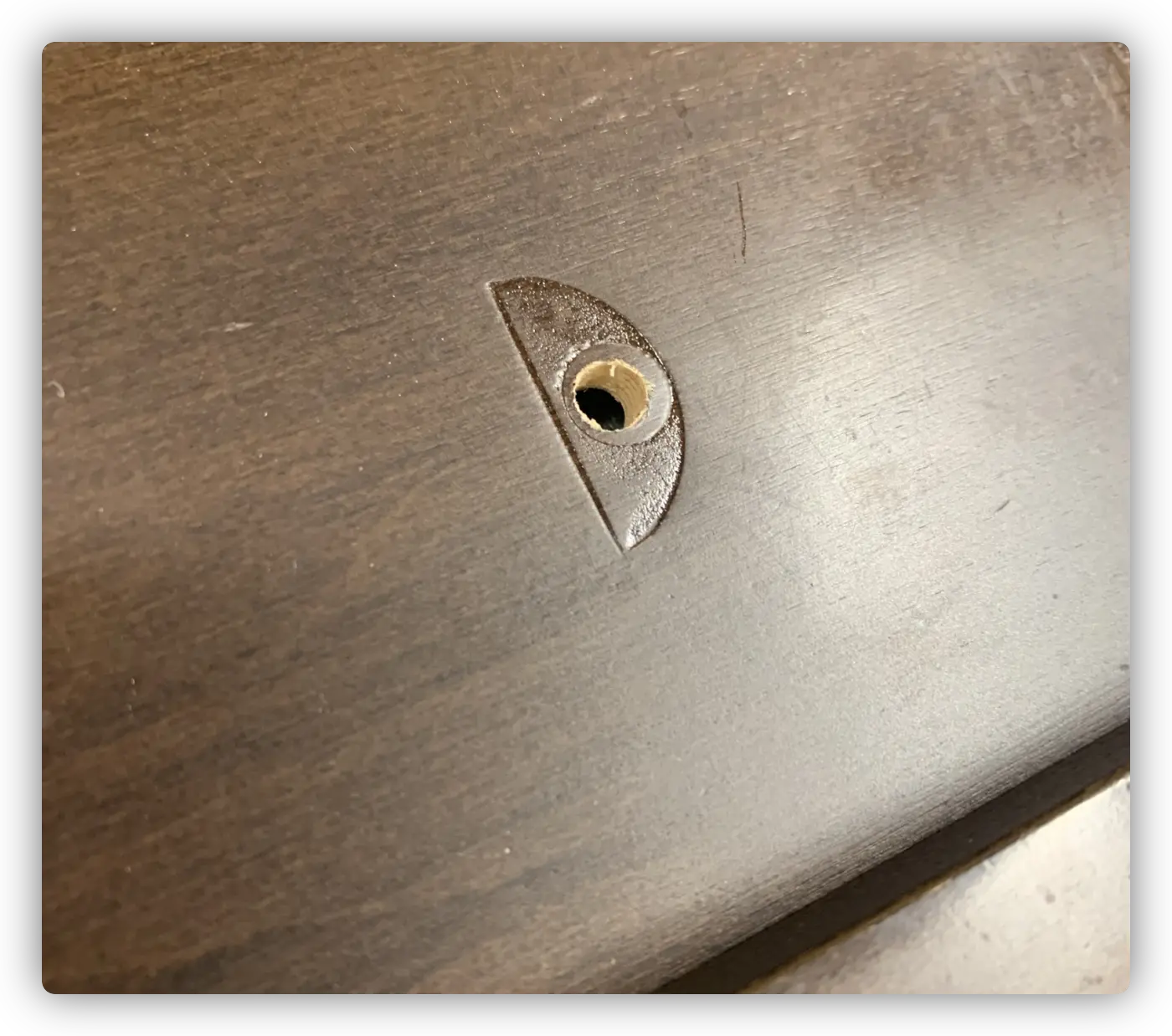 Patching dents created from old cabinet pulls