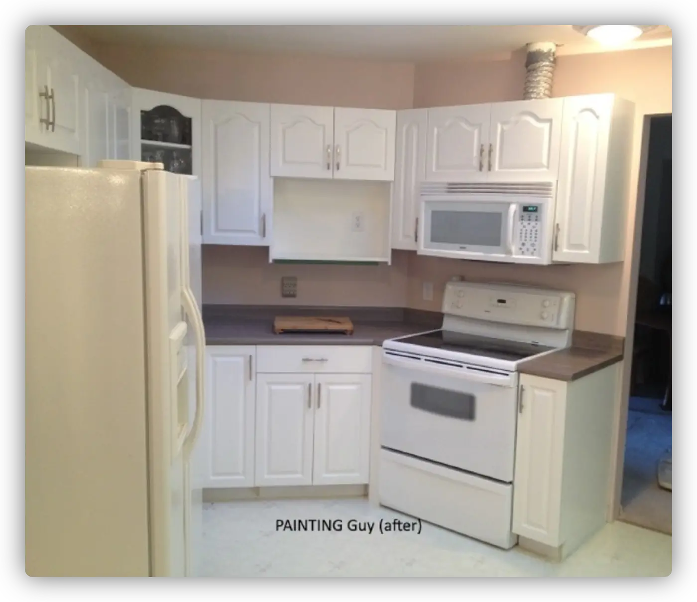 Cloud White Oak Cabinets - After PAINTING Guys