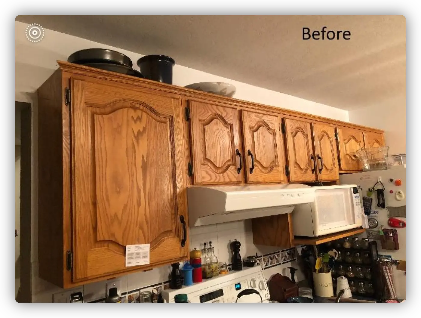 Sollers Iceburg Oak Kitchen Cabinets - Before