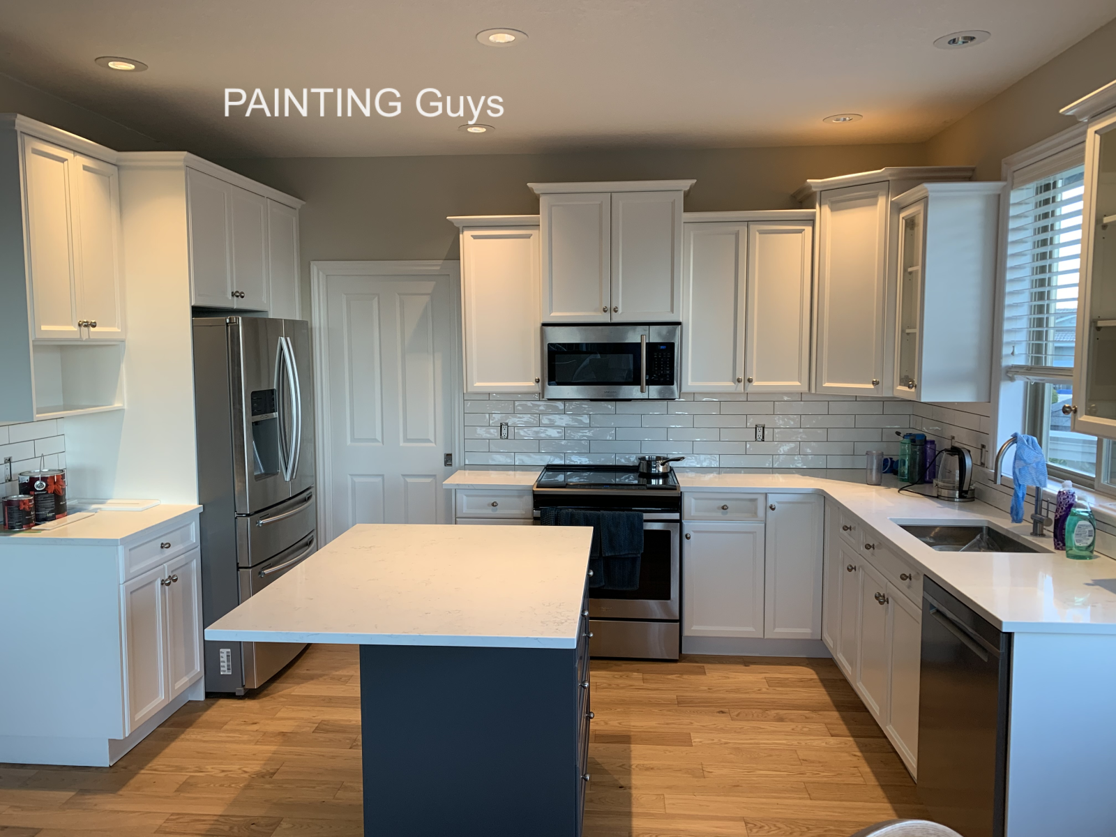 Oxford White & Iron Mountain Cabinets: PAINTING Guys