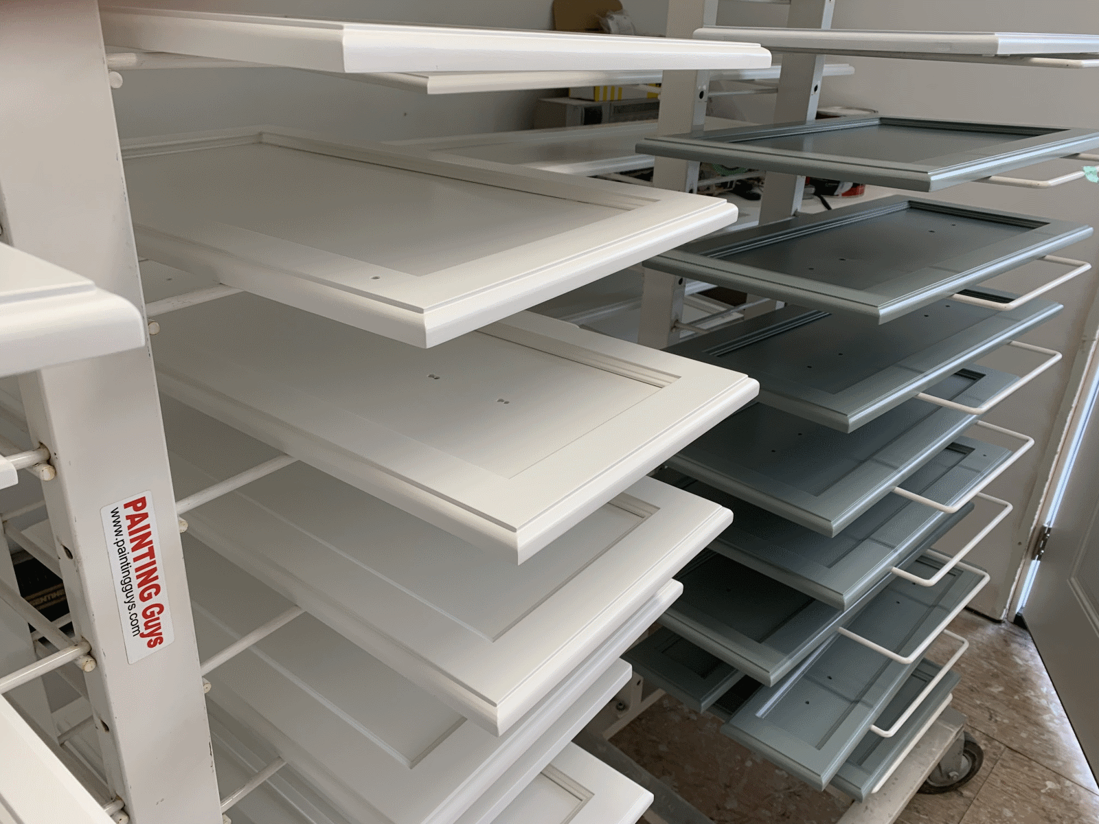 Drying racks for Kitchen cabinet painting 
