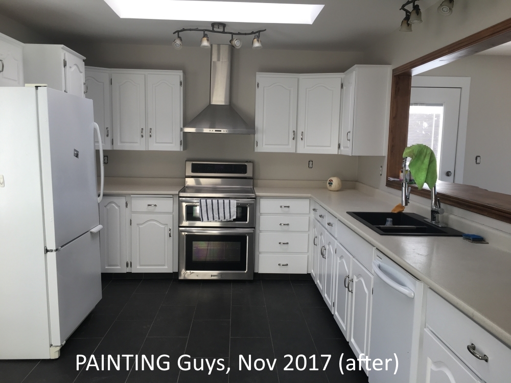 PAINTING Guys oak kitchen cabinet painting