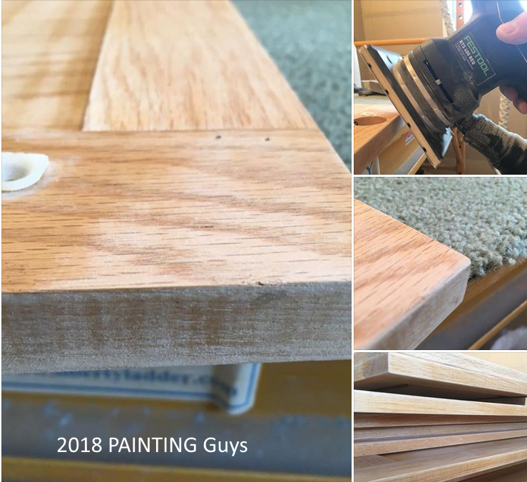 kitchen cabinet painting tips - sanding doors - PAINTING Guys