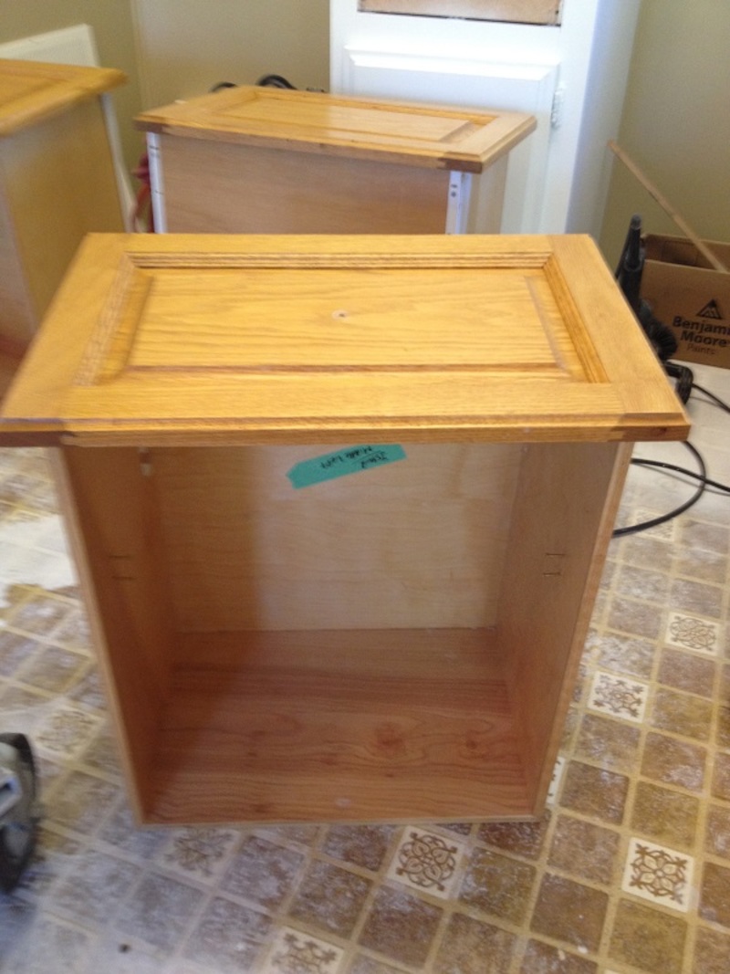 kitchen cabinet drawers- before we paint them