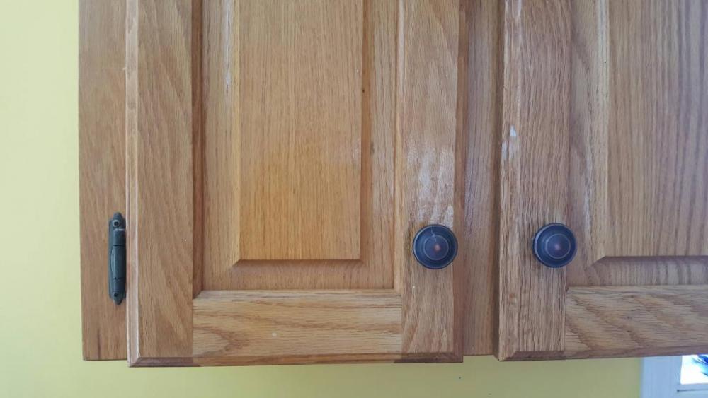 Oak kitchen doors before painting
