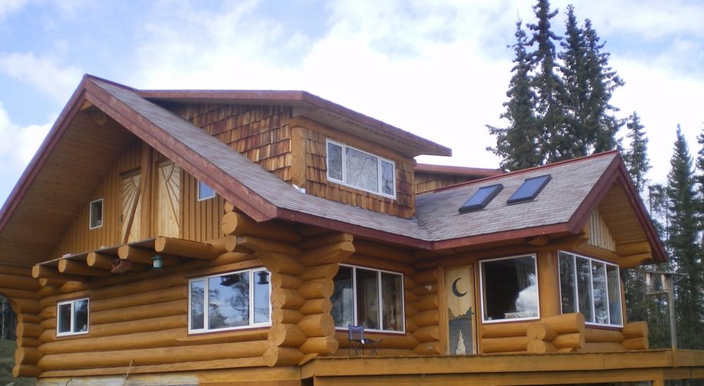 Log Home Stain Ootsa Lake, BC