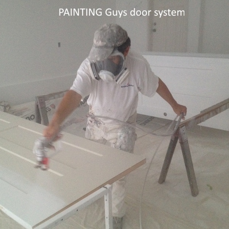 Spray painting interior doors