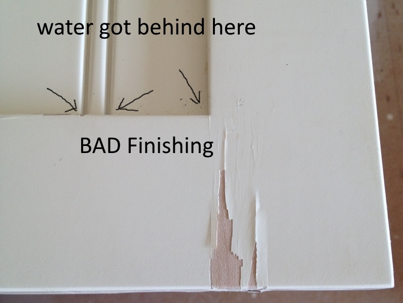 Fixing water damaged cabinets