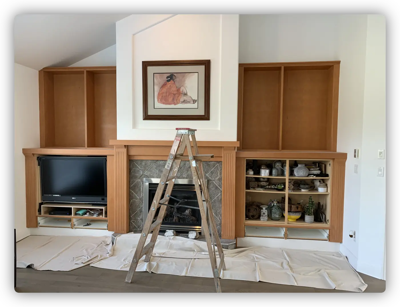 Paint cabinets, islands, vanities, book cases, open shelving, mantels and more.