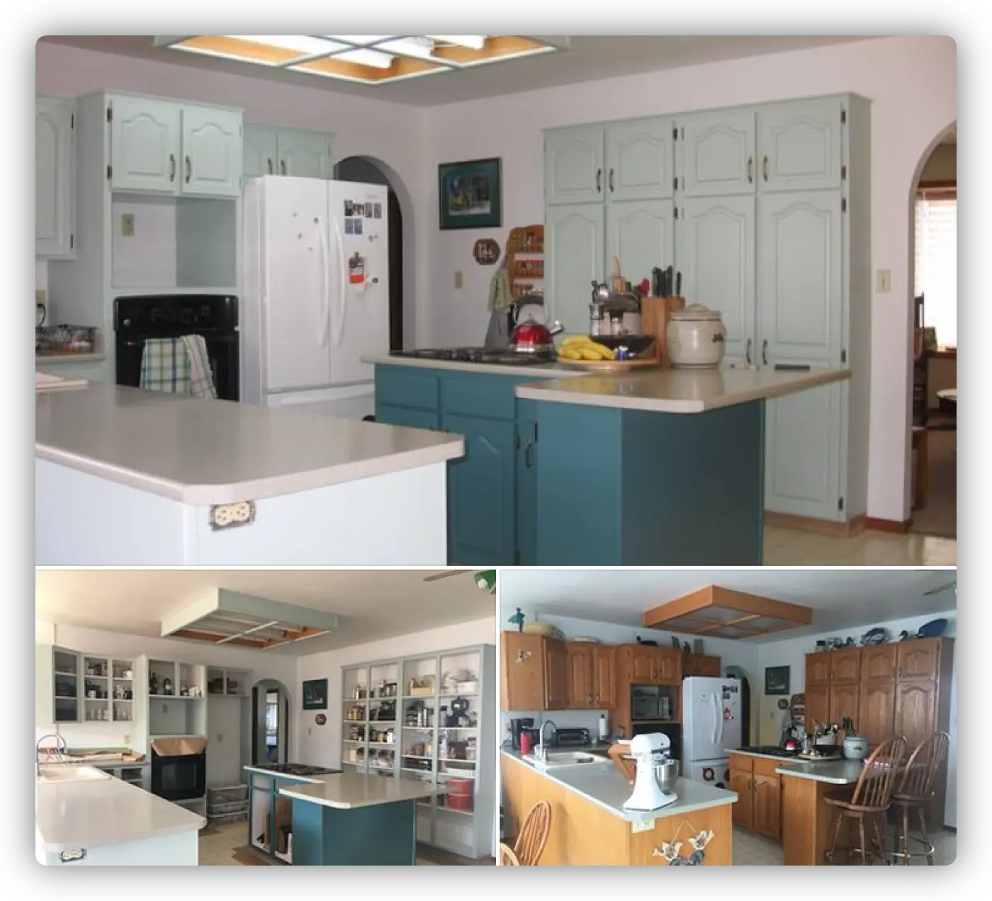 Kitchen cabinets painted Fisher Green, Prince George BC