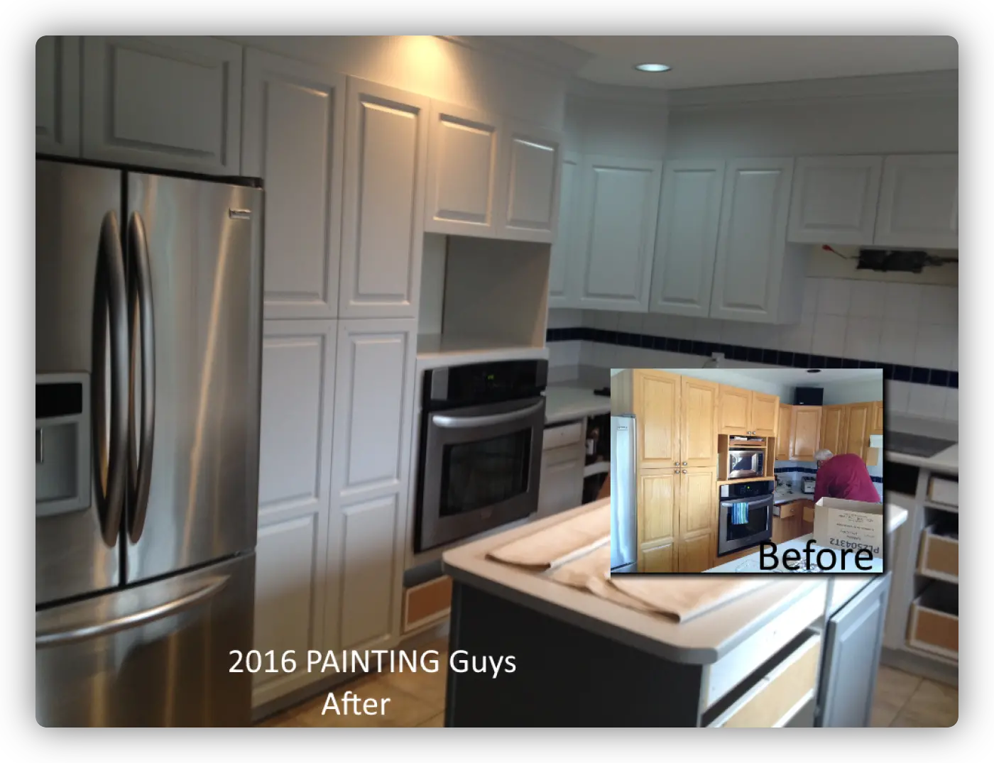 Two-tone grey kitchen cabinets